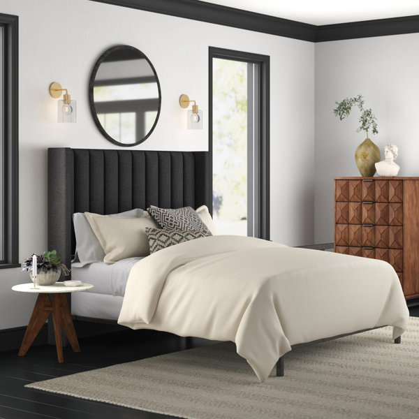 Mercury Row® Comeau Upholstered Wingback Headboard & Reviews Wayfair